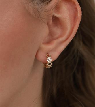 Delikli Petek Halka Küpe