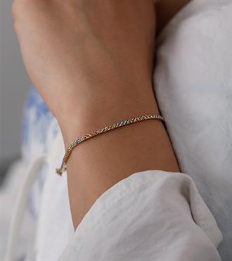 Dokulu Dikdörtgen Dizilim Bileklik