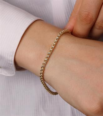 Taşlı Doç Zincir Bileklik