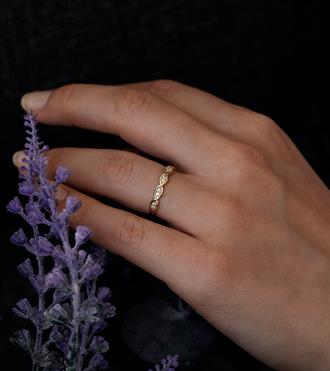 Taşlı Mini Sarmal Yüzük