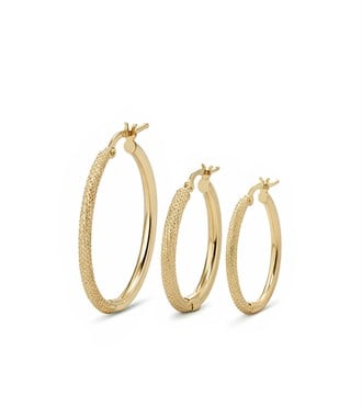 Desenli Oval Halka Küpe