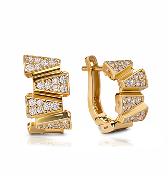 Taşlı Asimetrik Küpe