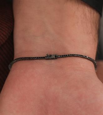 Prizmalı Siyah Su Yolu Bileklik