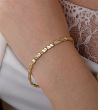 Çizgili Pul Ajda Bileklik