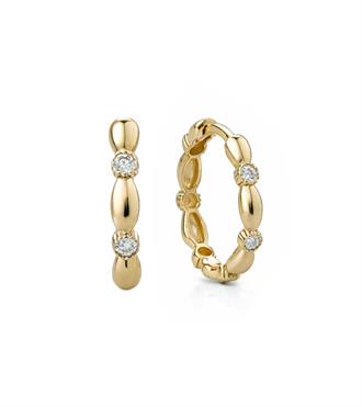 Taşlı Node Halka Küpe