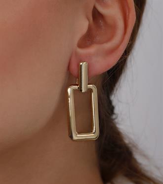 Dikdörtgen Tasarım Küpe