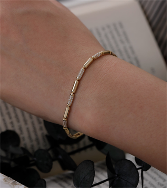 Taşlı Silindir Bileklik