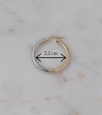 İki Renk Burgu Halka Küpe