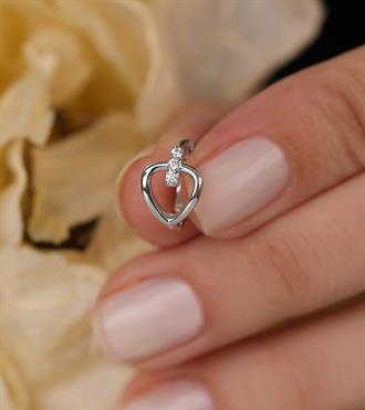 Taş Detaylı Damla Halka Küpe