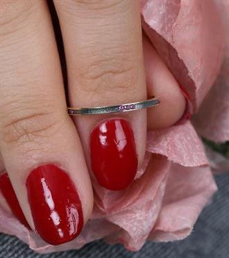 Pembe Taşlı Mini Yüzük