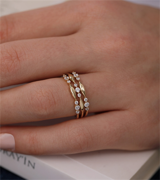 Üç Sıra Tasarım Yüzük