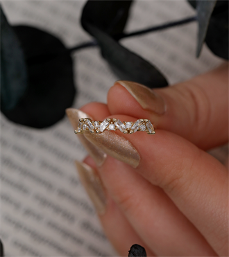 Taşlı Zikzak Yüzük