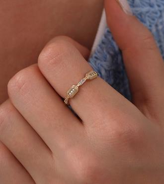 Baget Taşlı İkon Yüzük