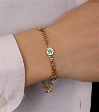 Firuze Yıldız Daireli Bileklik