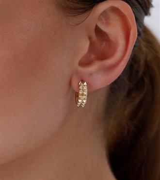 Çift Prizma Halka Küpe