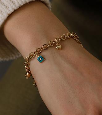 Charmlı Doç Zincir Bileklik