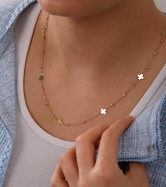 Yoncalı Dorika Zincir Kolye