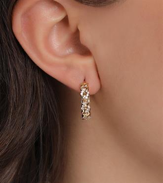 Taşlı Gurmet Halka Küpe