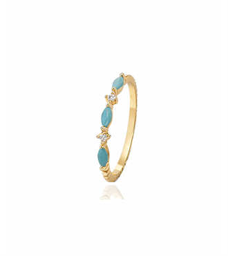 Firuze Taşlı Markiz Yüzük