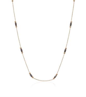 Siyah Çubuklu Zincir Kolye