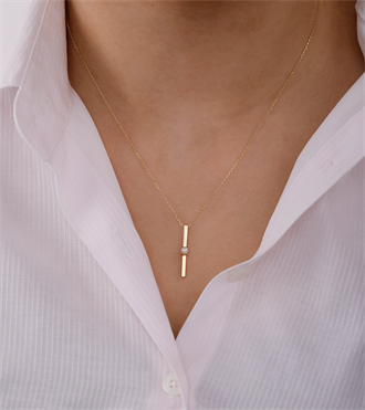 İncili Çubuk Kolye