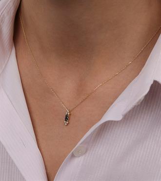 Yansımalı Taşlı Zeyna Kolye