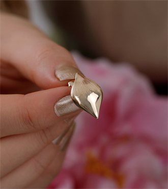 Çizgi Desenli Damla Küpe