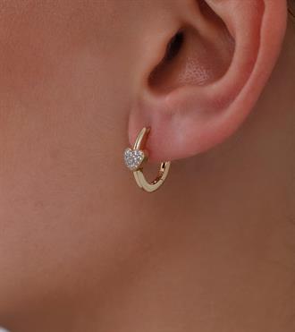 Kalpli Oval Halka Küpe