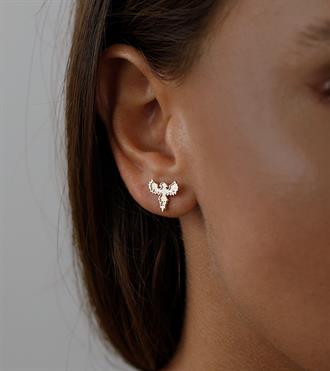 Anka Tasarım Vidalı Küpe