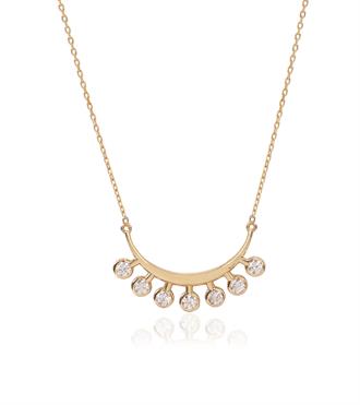 Taş Sıralı Ay Kolye