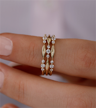 Üç Sıra Tasarım Yüzük