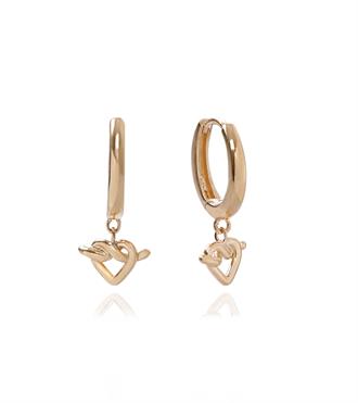 Kalp Düğüm Sallantılı Küpe