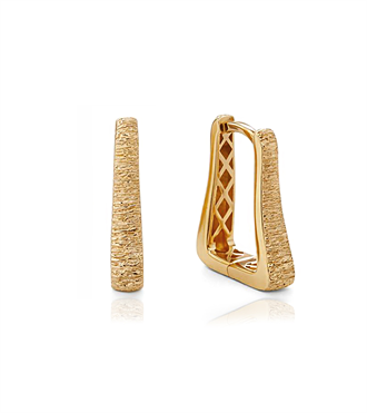 Dokulu Asimetrik Halka Küpe