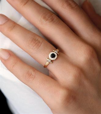 Siyah Taşlı Pioneer Yüzük