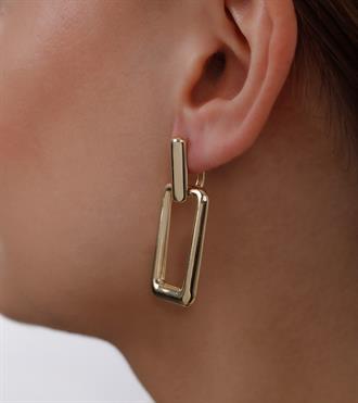 Dikdörtgen Tasarım Küpe