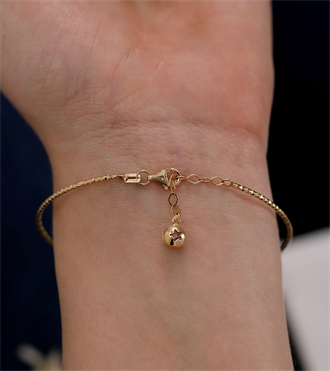 Mor Taşlı Mini Dövme Bilezik