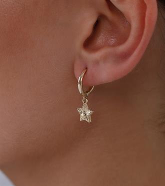 Kalemli Yıldız Sallantılı Küpe