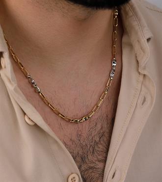 İki Renk Tasarım Erkek Kolye