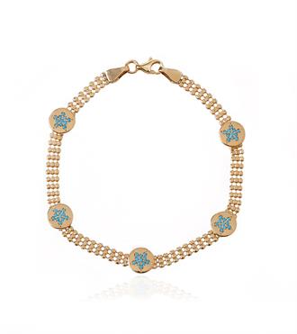 Firuze Yıldız Daireli Bileklik