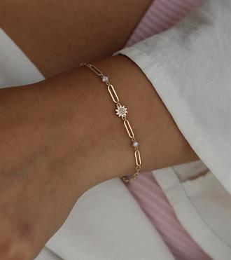 Taşlı Güneş Ataç Bileklik