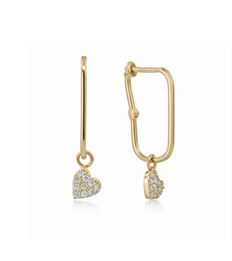 Kalpli Dikdörtgen Küpe