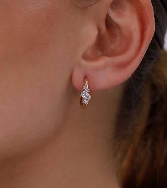 Bagetli Oval Halka Küpe