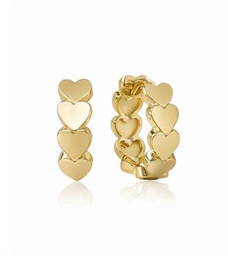 Kalp Dizilim Halka Küpe