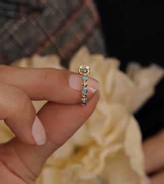 Firuze Toplu Halka Küpe