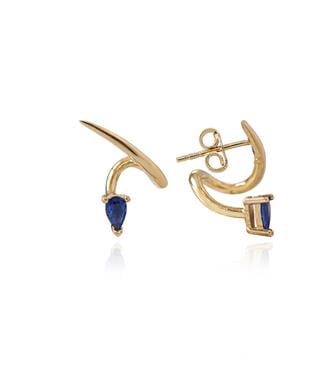 Lacivert Damla Tasarım Küpe