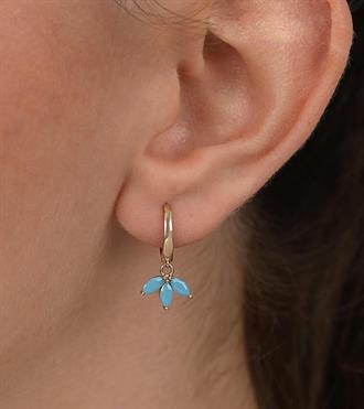 Firuzeli Lotus Küpe