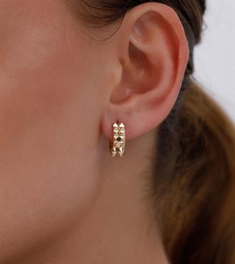 Çift Prizma Halka Küpe