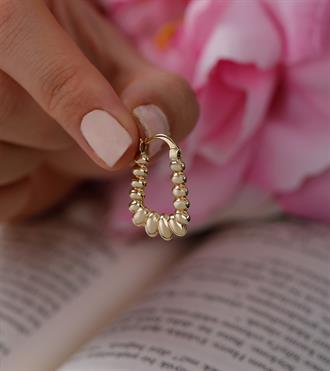 Midye Dikdörtgen Küpe