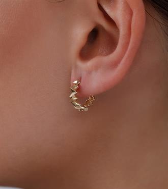 Kalp Prizma Halka Küpe