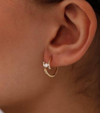 Tektaşlı Sarmal Küpe